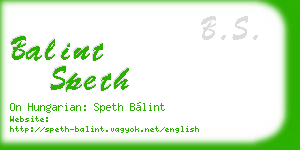 balint speth business card