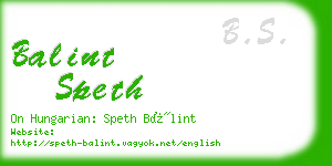 balint speth business card